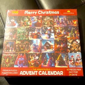 Merry Christmas Advent Calendar Jigsaw Puzzle - 1008 Pieces